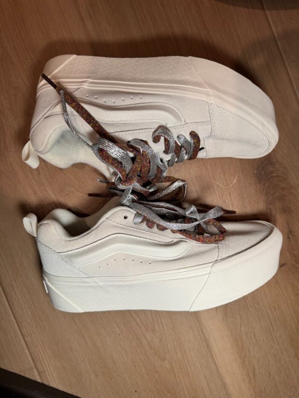 Vans Knu Stack Platform Sneakers Multi Marshmallow Women 8.5 Men 7 NWOB